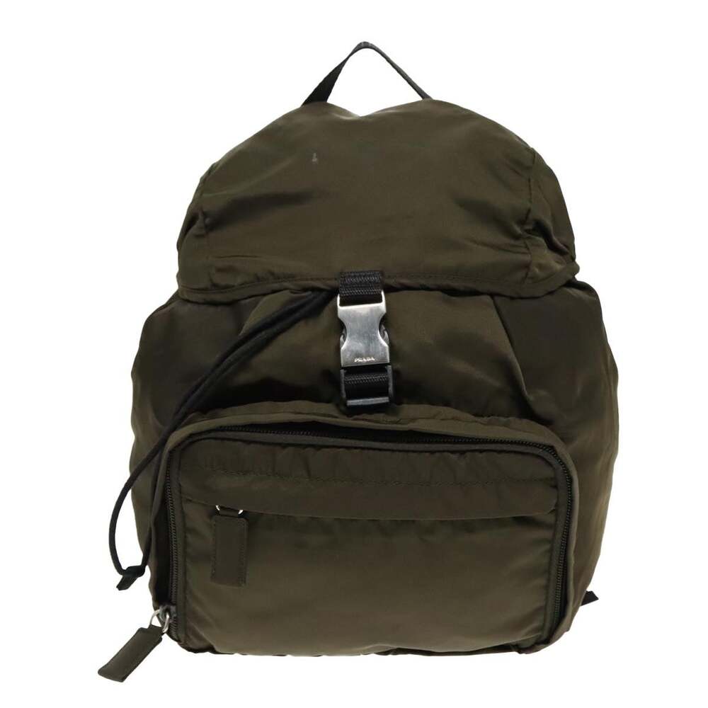 Prada Nylon Backpack Khaki Green
